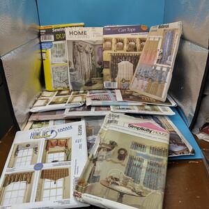 Vintage Home Decor Sewing Pattern Lot McCall's Butterick Simplicity Curtains...